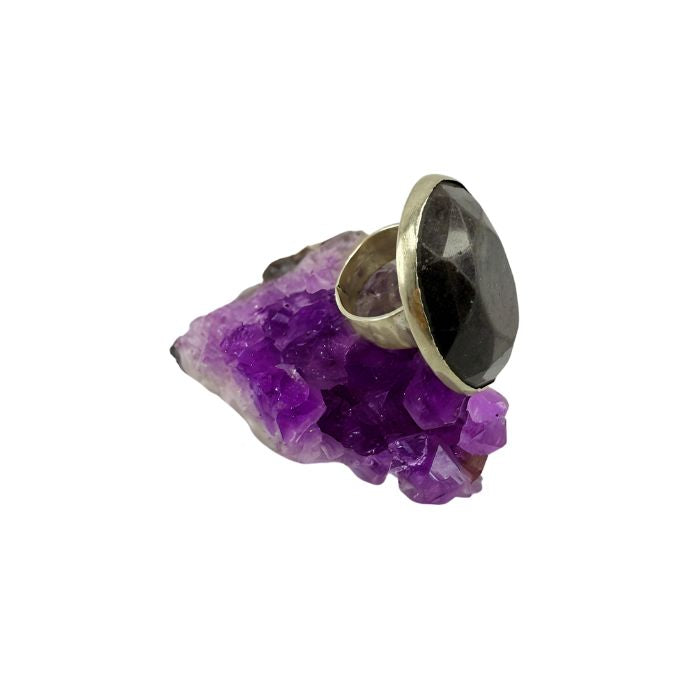 Anillo calado con piedra onix