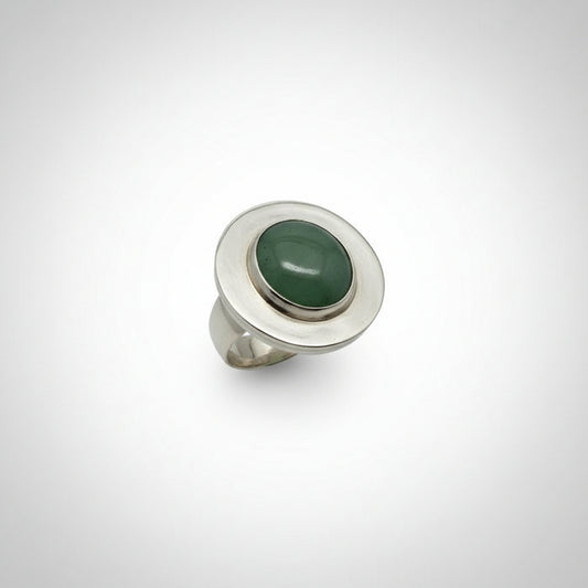 Anillo engaste bisel JADE