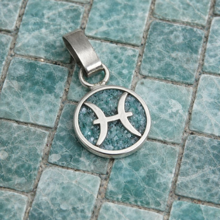 Dije piscis agua marina