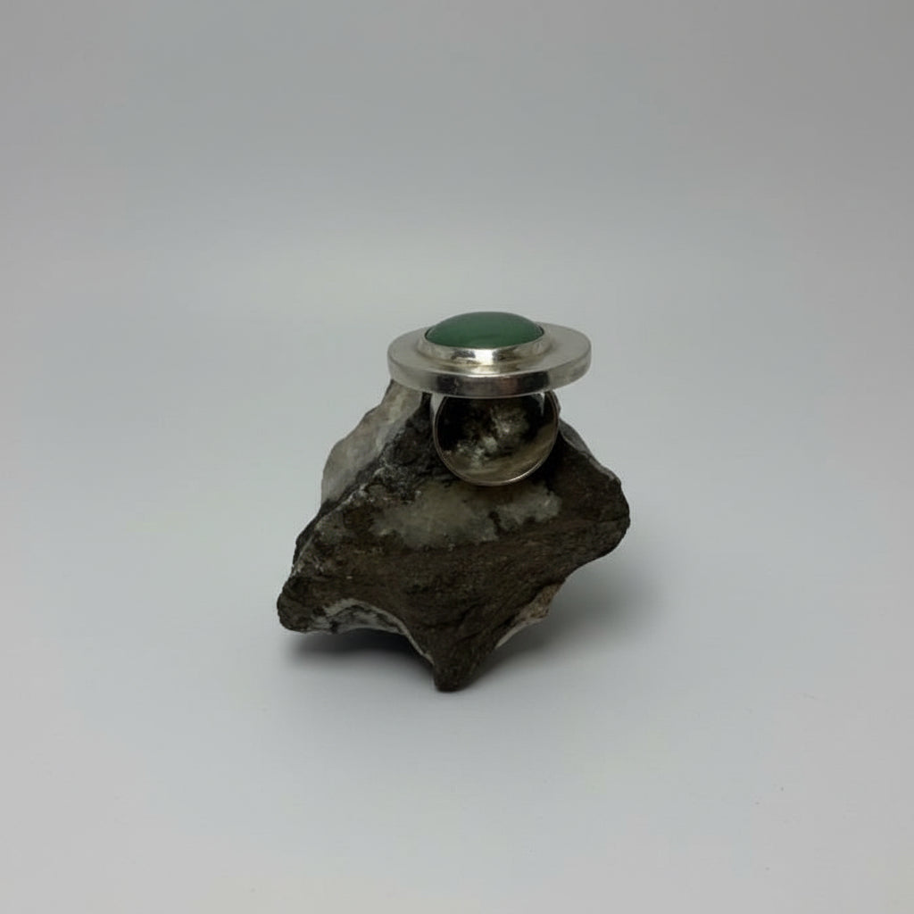 Anillo engaste bisel JADE
