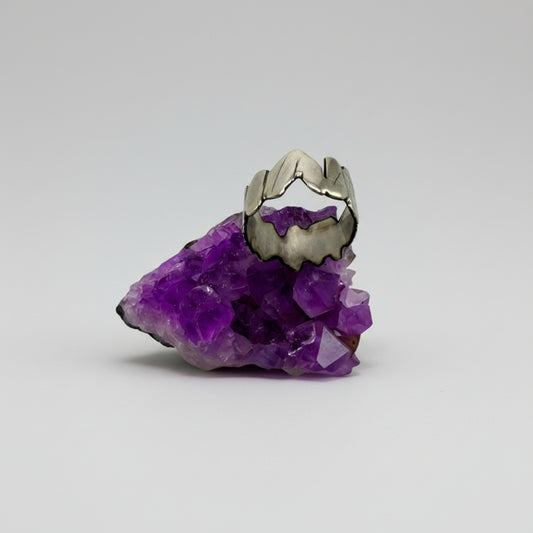 Anillo hombre circular irregular