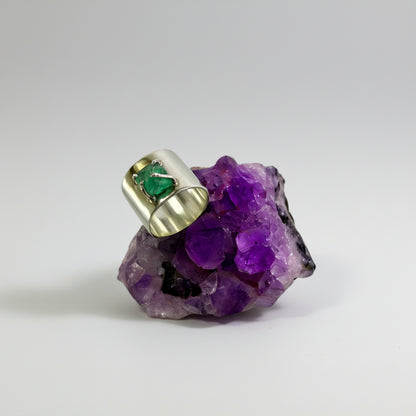 Anillo Esmeralda rustica