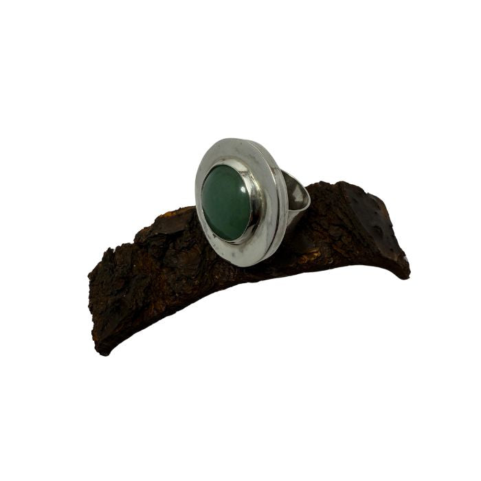 Anillo engaste bisel JADE