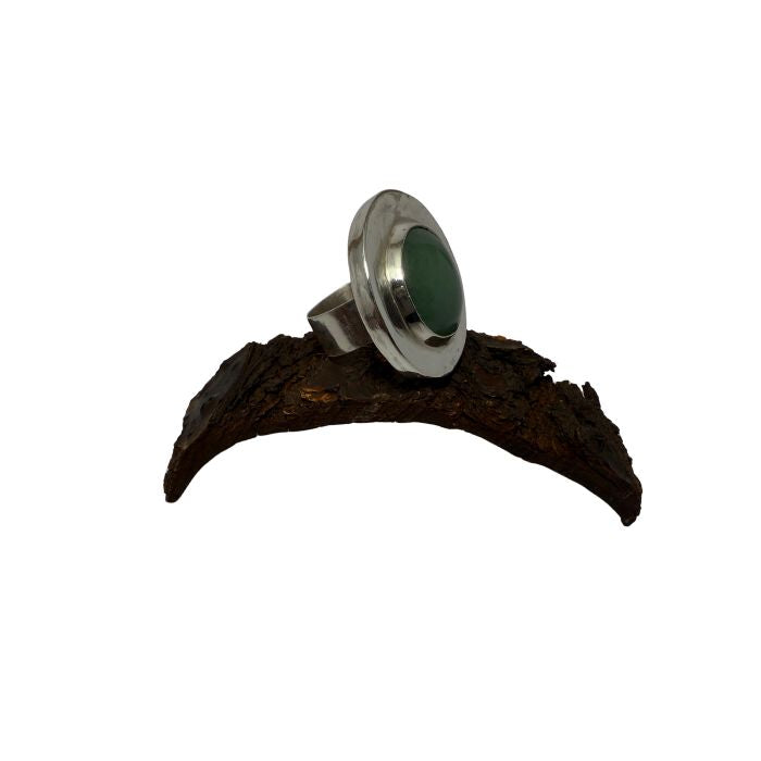 Anillo engaste bisel JADE