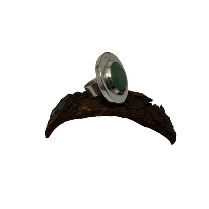 Anillo engaste bisel JADE