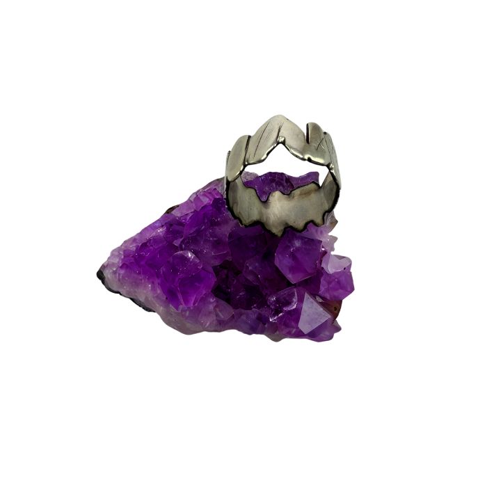 Anillo hombre circular irregular