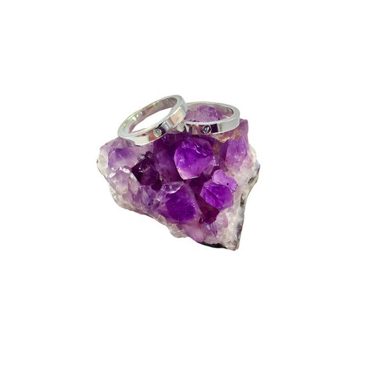 Argollas Matrimonio Brillante y zafiro