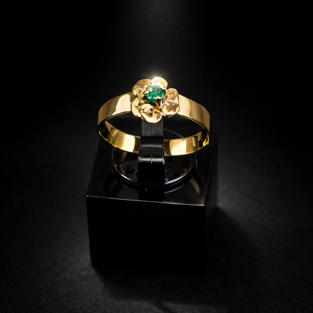 Anillo Esmeralda flor