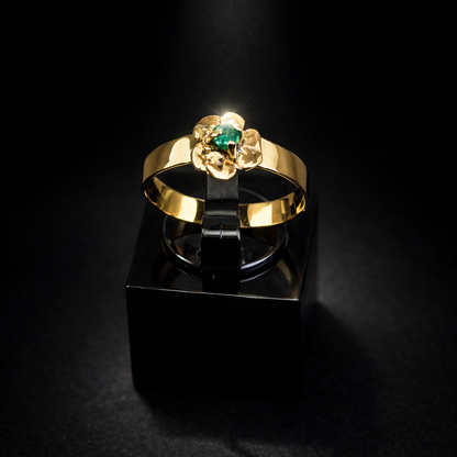Anillo Esmeralda flor