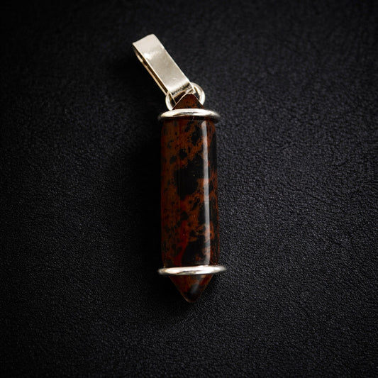 Colgante obsidiana caoba