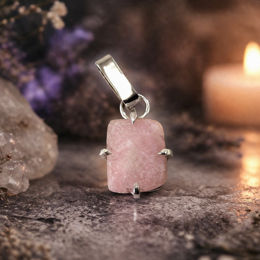 Colgante cuarzo rosa