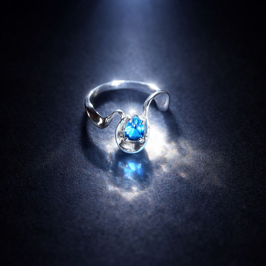 Anillo azul brillante