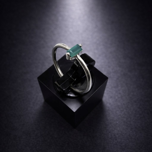 Anillo Turmalina verde natural