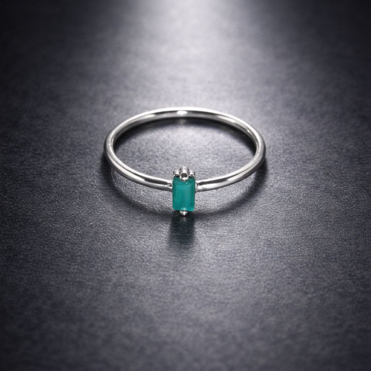 Anillo Turmalina verde natural